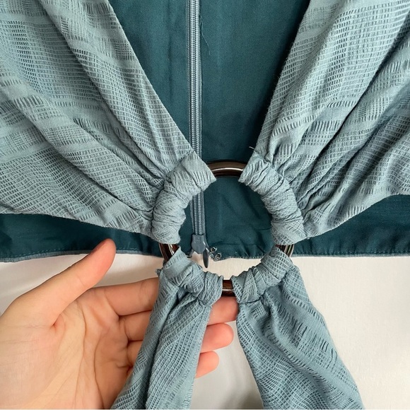 Tularosa Nanette Cut Out Midi Dress in Dusty Blue Women's Sundress Small - Picture 6 of 15